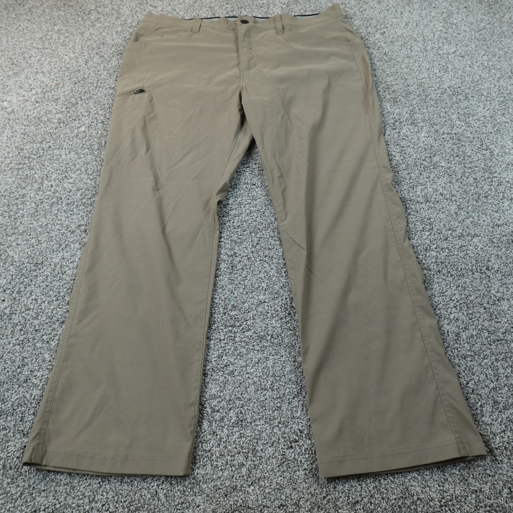 Orvis Pants Mens 40X30 Brown Beige Cargo Stretch Tech Performance Hiking Outdoor